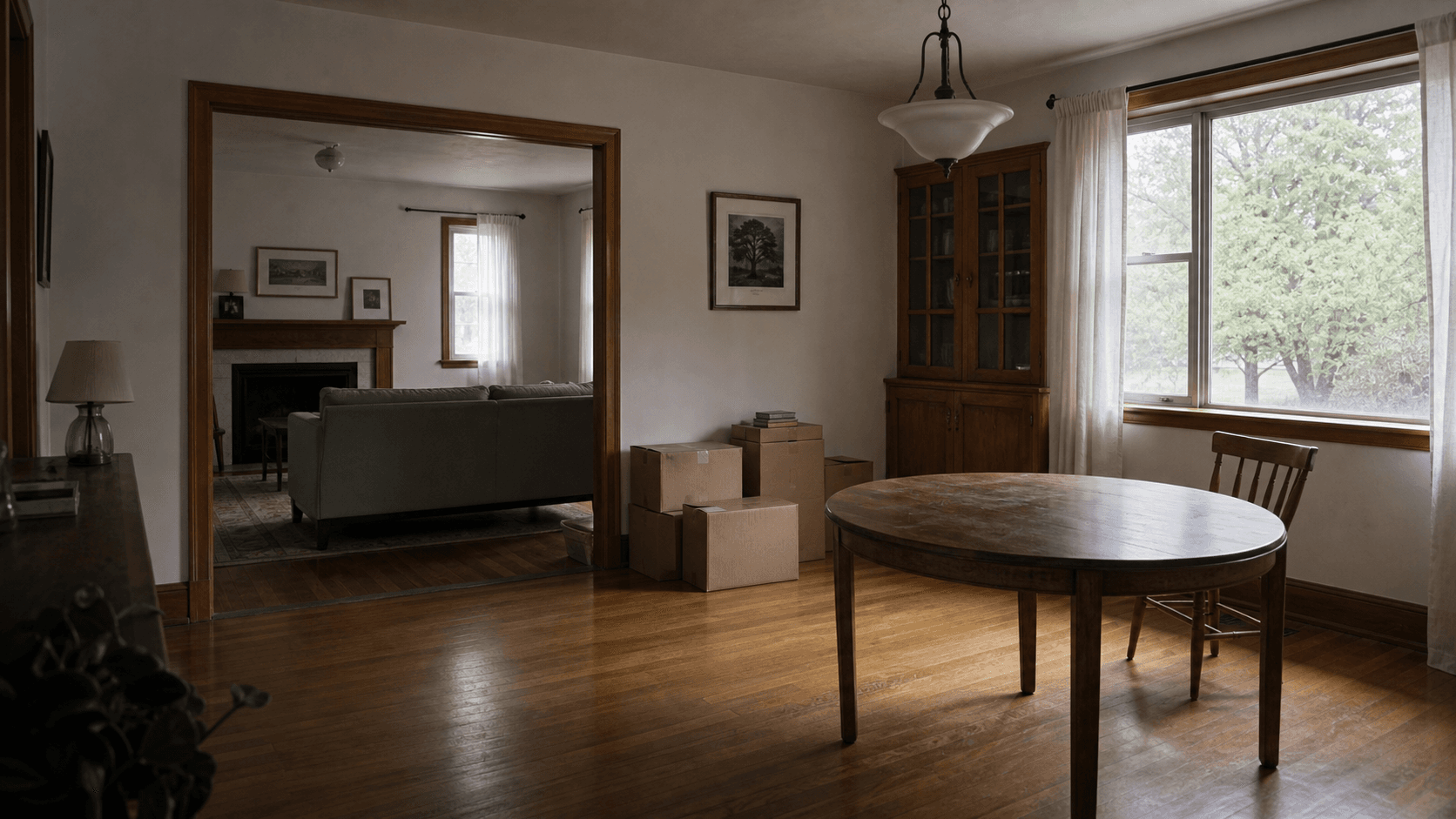 Older estate property interior reviewed for a date-of-death appraisal